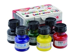 Koh-I-Noor 014173000000 Reihe von farbigen Zeichnung Tinten 6x20 g, ink set, 5.0 x 9.9 x 6.5 cm -