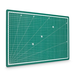 PRETEX Schneidematte 45 x 30 cm (A3) aus recyceltem PVC in grün mit selbstschließender, selbstheilender Oberfläche | 2 Jahre Zufriedenheitsgarantie | Schneideunterlage, Cutting Mat -