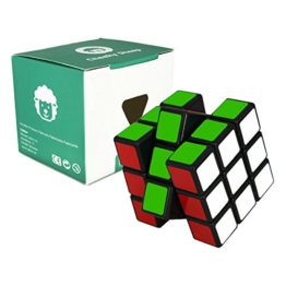 Speed Cube 3x3 - schwarz - 3x3x3 Zauberwürfel Speedcube - Cubikon Typ Cheeky Sheep -