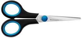 Westcott E-30252 00 Schere Easy Grip Lefty rostfrei, gerade, symmetrisch, 13 cm/5", für Linkshänder, blau/schwarz - und weitere Ausführungen -