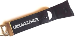 Lieblingslehrer - Schlüsselanhänger mit Einkaufschip, Geschenk für Pädagogen, Lehrer, Schlüsselband Schule mit Chip -